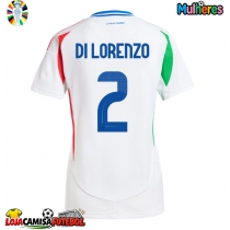 Camisa de Futebol Itália Giovanni Di Lorenzo #2 Equipamento Secundário Mulheres Europeu 2024 Manga Curta